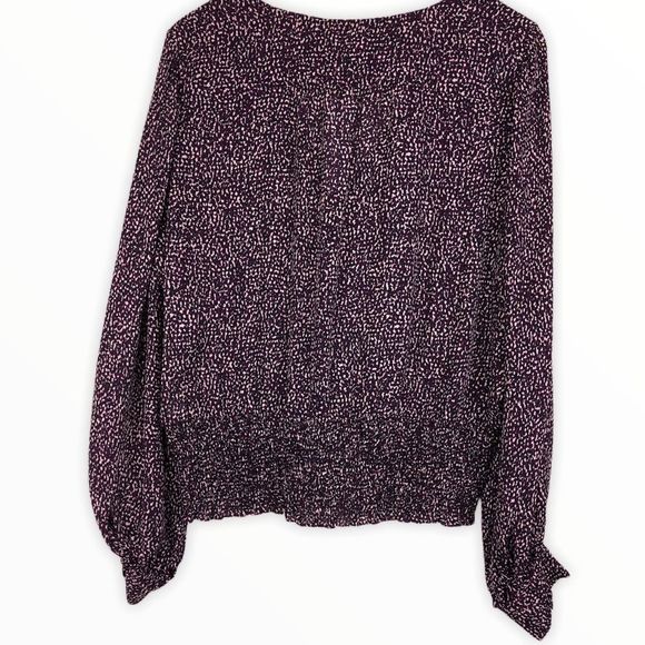 Parker Matilda Funfetti Silk Smocked Surplice Top NWT - Picture 9 of 14